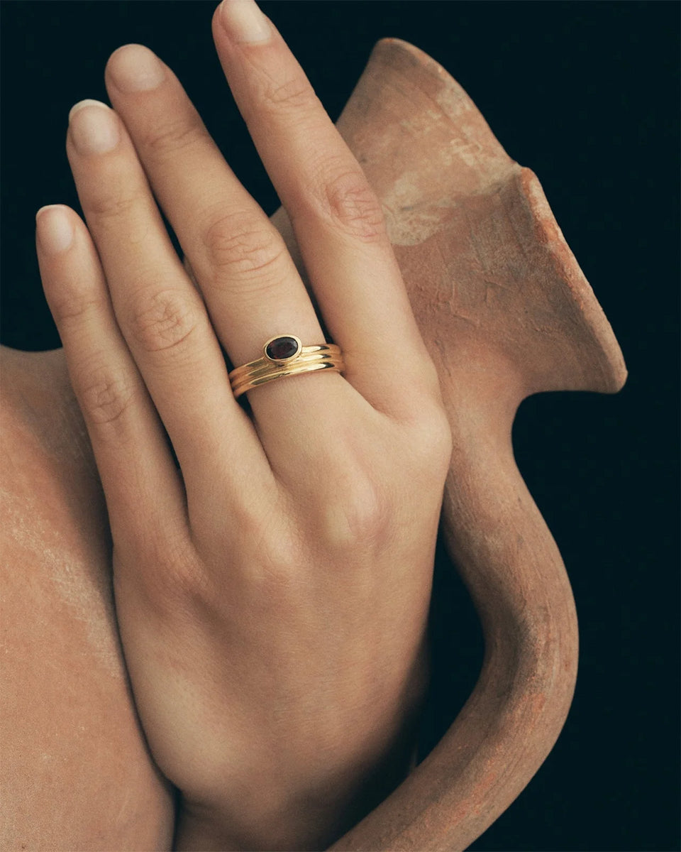 [TEMPLE OF THE SUN]* El Ring *ゴールド リング Vesta Ring Gold Vermeil – Temple of the Sun US