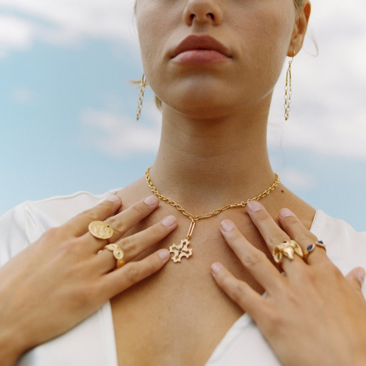 送料無料！Gaia Ring【TEMPLE OF THE SUN】 Gaia Ring Gold Vermeil – Temple of the Sun US