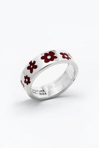 Merchants Of The Sun - Bouquet Ring Red - Silver