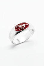 Load image into Gallery viewer, Merchants Of The Sun - Stallion Ring Red - Silver
