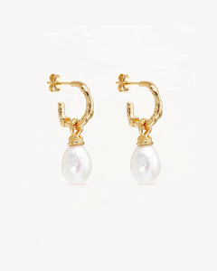 By Charlotte-  Whispers of Tranquility Pearl Hoops