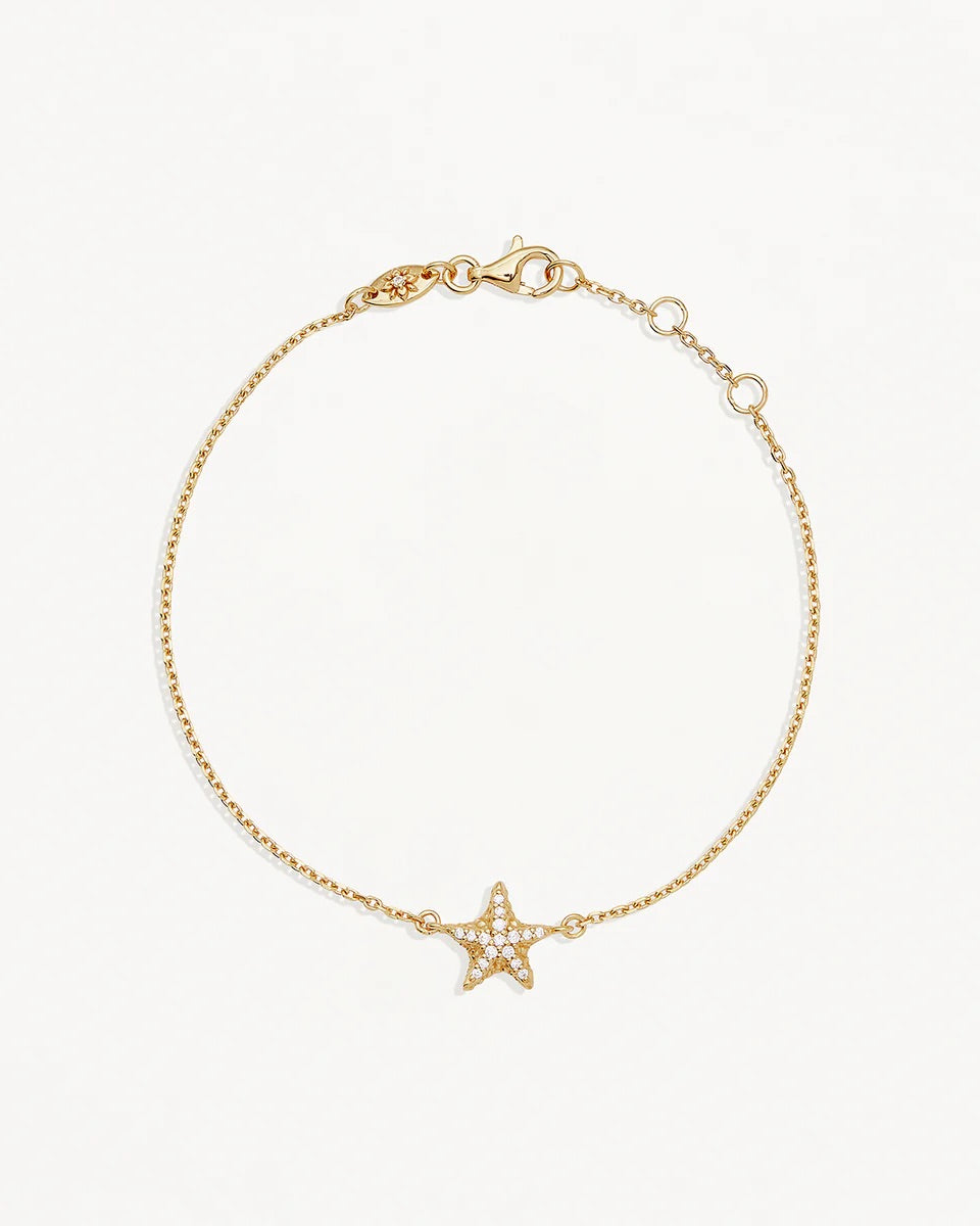 By Charlotte - By The Sea Starfish Bracelet - Gold