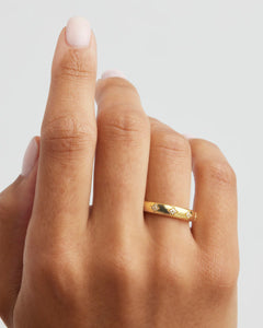 By Charlotte - Bloom With You Lotus Ring - Gold