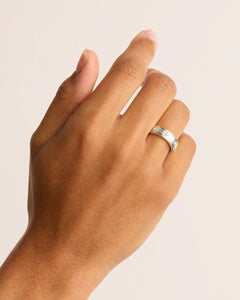 By Charlotte - I Am Loved Spinning Meditation Ring - Silver