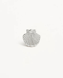 By Charlotte - By The Shore Shell Stud Earrings - Silver