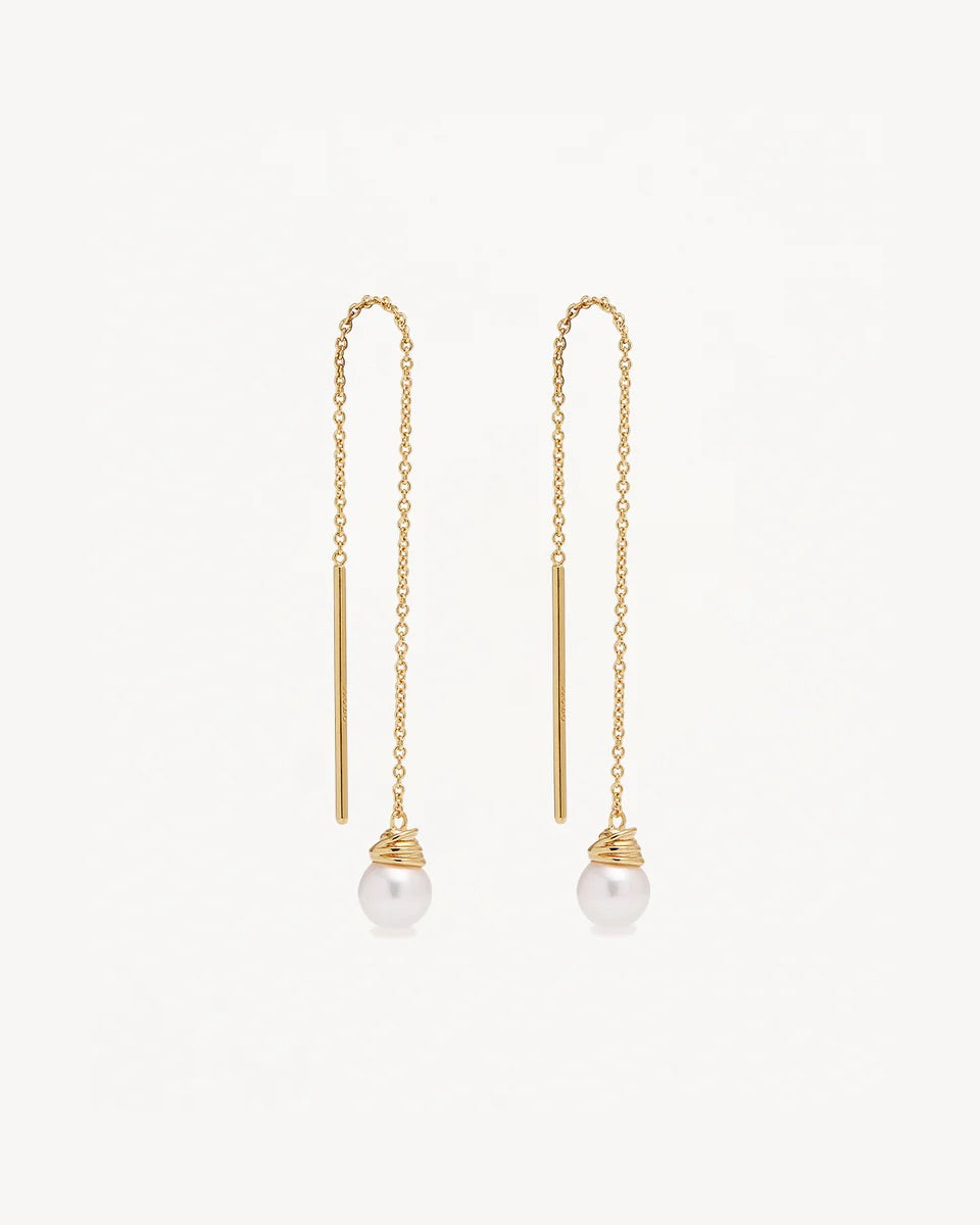 By Charlotte - Whispers of Tranquillity Pearl Thread Earrings
