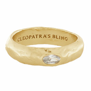 Cleopatra's Bling - Trismosin Ring with Zircon - Gold