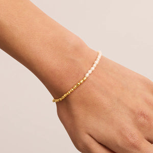 By Charlotte - By Your Side Pearl Bracelet - Gold