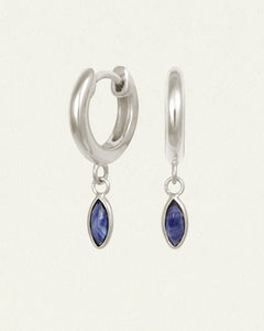 Temple Of The Sun - Alessandra Earrings - Silver / Iolite