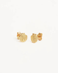 By Charlotte - By The Shore Shell Stud Earrings - Gold