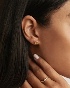 By Charlotte - By The Shore Shell Stud Earrings - Gold
