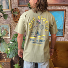 Load image into Gallery viewer, Three Stories - Pelican Tee - Pistachio
