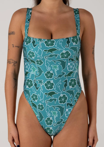 Inner Relm - Sundeck One Piece - Dolphin Green
