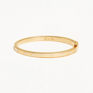 By Charlotte - Live In Love Hinged Bracelet - Gold