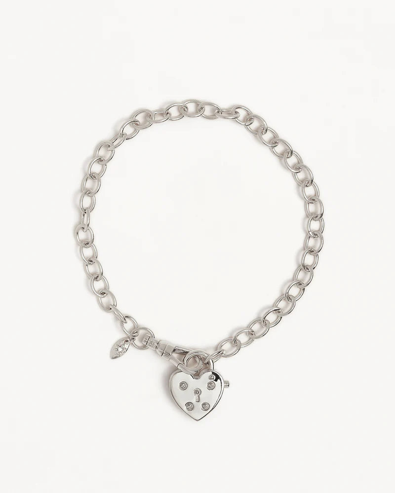 By Charlotte - Love Unlocked Padlock Bracelet - Silver