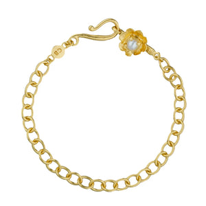 Cleopatra's Bling -  Perdita Bracelet With Pearl - 18K Gold Plated
