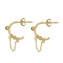 Load image into Gallery viewer, Cleopatra&#39;s Bling - Urraca Earrings with Jade - Gold
