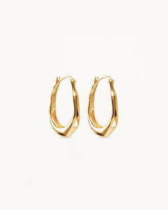By Charlotte- Radiant Energy Large Hoops- Gold