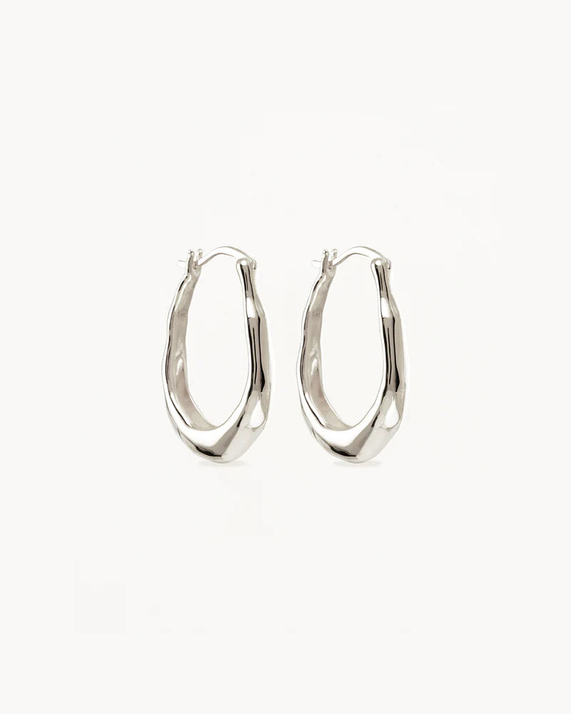 By Charlotte - Radiant Energy Large Hoops - Silver