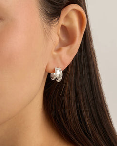 By Charlotte - Muse Small Hoops - Silver