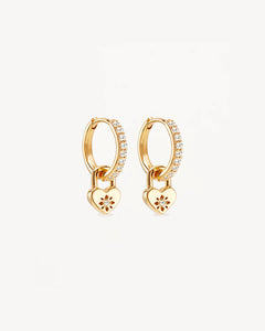 By Charlotte - Love Unlocked Padlock Hoops - Gold