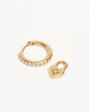 Load image into Gallery viewer, By Charlotte - Love Unlocked Padlock Hoops - Gold
