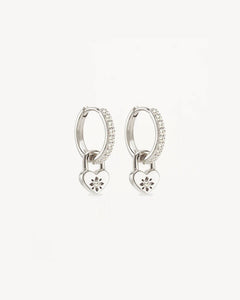 By Charlotte - Love Unlocked Padlock Hoops - Silver