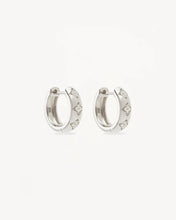 Load image into Gallery viewer, By Charlotte - Bloom With You Lotus Hoops - Silver
