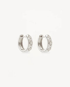 By Charlotte - Bloom With You Lotus Hoops - Silver