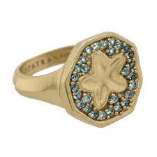 Cleopatra's Bling -  Endymion Ring - Blue/Gold