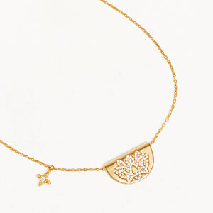 By Charlotte - Live In Light Lotus Necklace - Gold