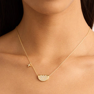 By Charlotte - Live In Light Lotus Necklace - Gold