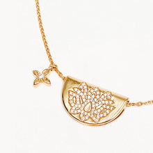 Load image into Gallery viewer, By Charlotte - Live In Light Lotus Necklace - Gold
