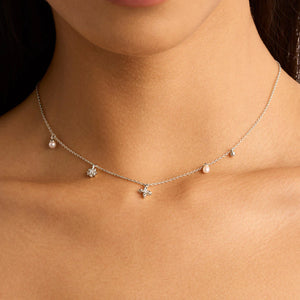 By Charlotte - Live In Peace Choker - Silver