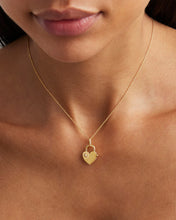 Load image into Gallery viewer, By Charlotte - Connected Hearts Padlock Pendant - Gold
