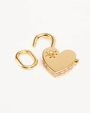 Load image into Gallery viewer, By Charlotte - Connected Hearts Padlock Pendant - Gold
