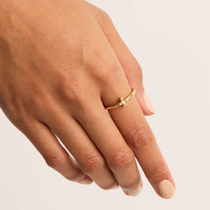 By Charlotte - Live In Light Ring - Gold