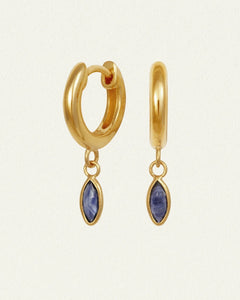 Temple Of The Sun- Alessandra Earrings - Gold / Iolite