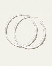 Load image into Gallery viewer, Temple Of The Sun - Circe Hoop Earrings - Silver
