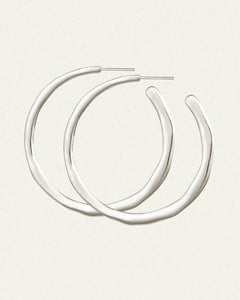 Temple Of The Sun - Circe Hoop Earrings - Silver