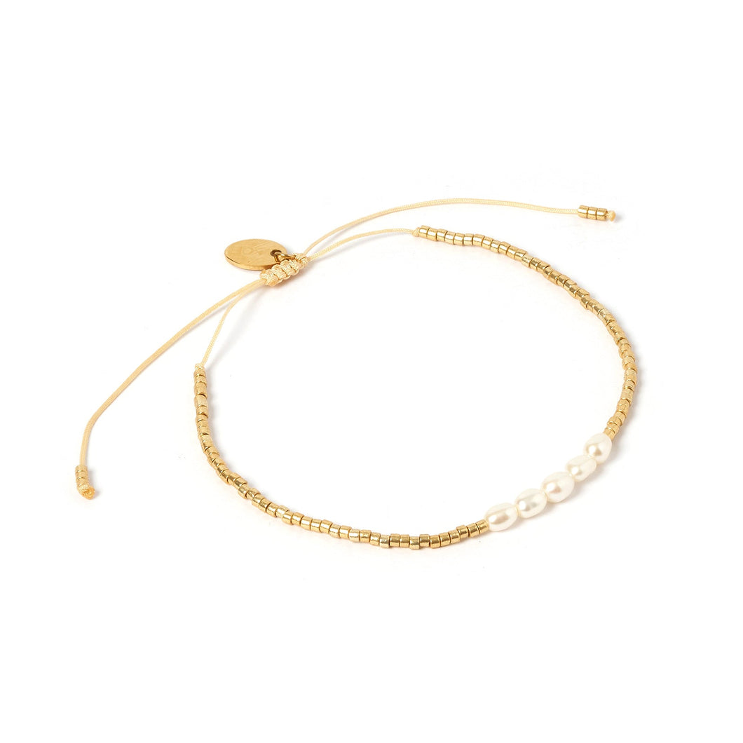 Arms Of Eve - Seline Gold and Pearl Bracelet - Gold