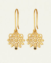 Load image into Gallery viewer, Temple Of The Sun - Arrina Earrings - Sapphire / Gold
