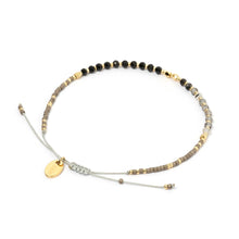 Load image into Gallery viewer, Arms Of Eve - Pia Crystal Beaded Bracelet - Black Onyx &amp; Rutilated Quartz
