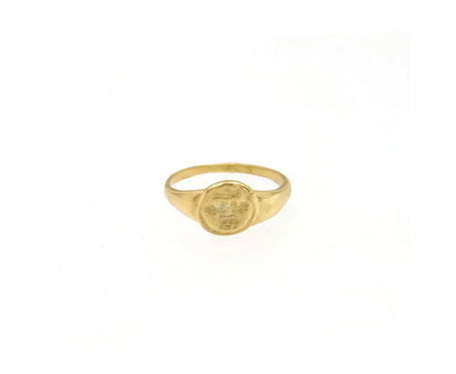 Cleopatra's Bling - Gorgoneion Pinky Ring - Gold