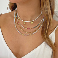 Load image into Gallery viewer, Arms Of Eve - Moana Gemstone &amp; Pearl Necklace - Gold
