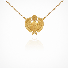 Load image into Gallery viewer, Temple Of The Sun - Scarab Necklace - Gold
