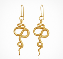 Load image into Gallery viewer, Temple Of The Sun - Snake Earrings - Gold
