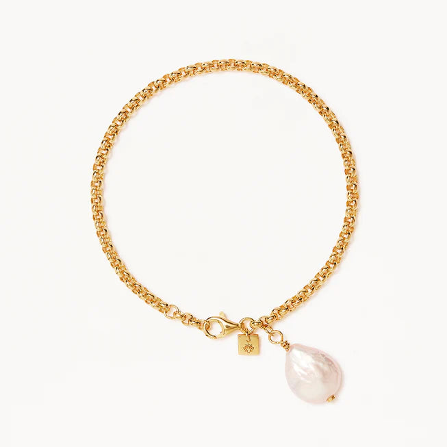 By Charlotte - Embrace Stillness Pearl Bracelet - Gold