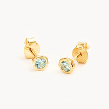 Load image into Gallery viewer, By Charlotte - Like The Sky Topaz Stud Earrings - Gold
