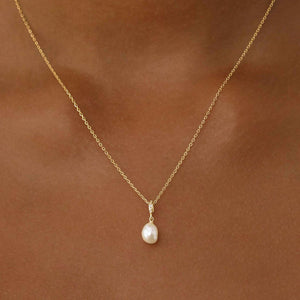 By Charlotte - Intention of Peace Pearl Pendant - Gold